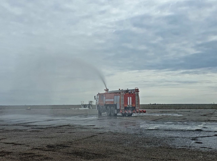 Поставка аэродромного пожарного автомобиля в Международный аэропорт Уральска 